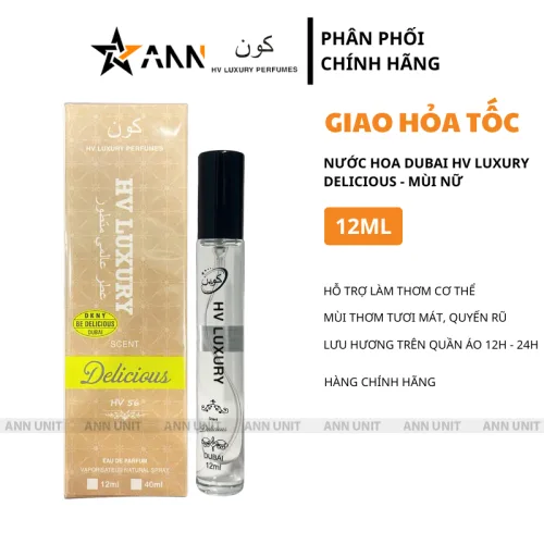 Nước hoa nữ HV Luxury Delicious Dubai 12ml