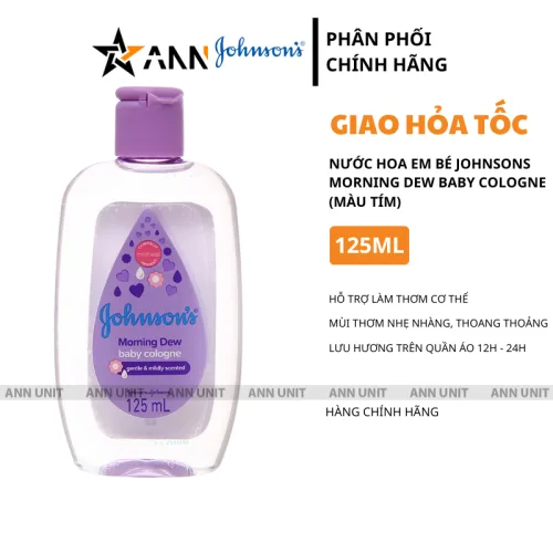 Sỉ nước Hoa Em Bé Johnsons Morning Dew Baby Cologne Màu Tím 125ml Hương Thơm Nhẹ Nhàng Thoang Thoảng