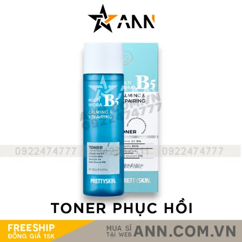 Prettyskin Multi Hydra B5 Toner 205ml Phục Hồi Dưỡng Trắng
