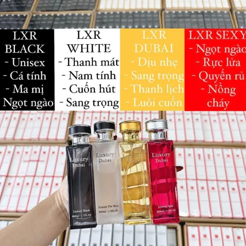 Nước hoa Luxury Dubai 50 ml với 4 mùi Gold, White, Black, Red