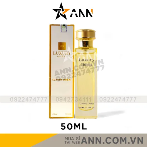 Bảng giá sỉ nước Hoa Luxury Dubai Màu Vàng Mùi Nữ 50ml