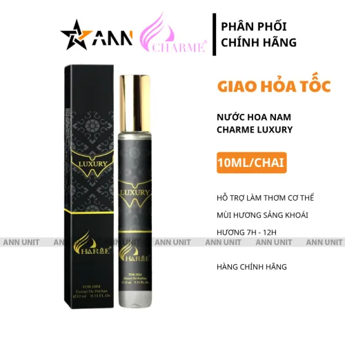 Nước Hoa Nam Charme Luxury 10ml Mùi Thơm Sảng Khoái