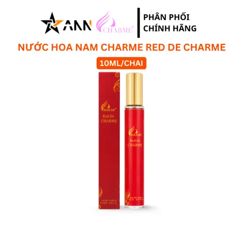 Nước Hoa Nam Charme Red De Charme Chai Tròn 10ml - Hương Thơm Sang Trọng Lịch Lãm