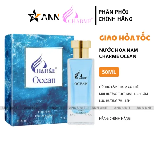 Nước Hoa Nam - Nước Hoa Charme Ocean 50ml - Hương Thơm Tươi Mát mạnh Mẽ