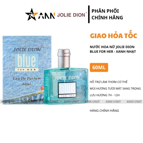 Sỉ nước Hoa Nữ Jolie Dion Blue Nhạt 60ml Hương Thơm Tươi Mát Sang Trọng