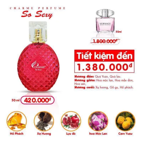 Tổng phân phối nước hoa nữ charme So Sexy 50ml chính hãng