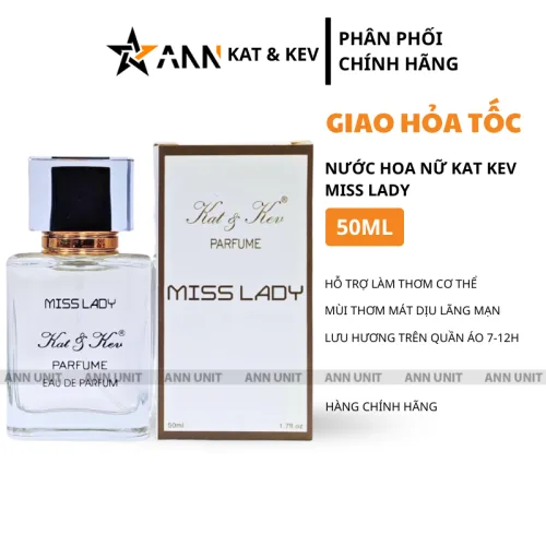 Nước Hoa Nữ Kat Kev Parfume Mis Lady 50ml - Hương Thơm Mát Dịu Lãng Mạn