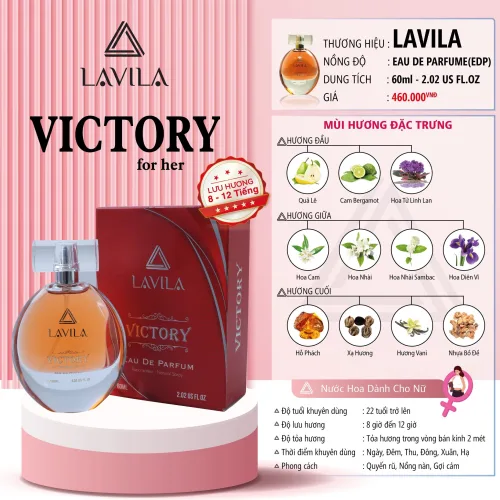 Nước Hoa Nữ Lavila Victory 60ml full size