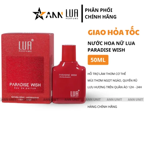 Nước Hoa Nữ Lua Paradise Wish 50ml - Hương Thơm Ngọt Ngào Quyến Rũ