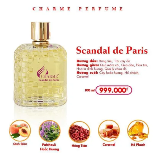 Bảng giá sỉ nước Hoa Nữ Charme Scandal De Paris 100ml
