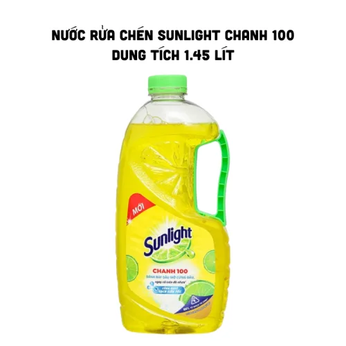 Nước Rửa Chén Sunlight Chanh 100 Dung Tích 1.45 Lít