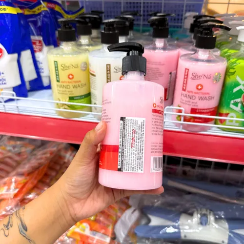 Nước Rửa Tay Diệt Khuẩn SHENA Hương Dâu Tây 500ml