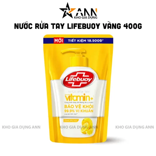 Nước Rửa Tay LIFEBUOY Chanh Khử Mùi Túi 400g - Túi Vàng