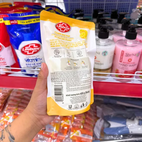 Nước Rửa Tay LIFEBUOY Chanh Khử Mùi Túi 400g - Túi Vàng