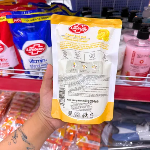 Nước Rửa Tay LIFEBUOY Chanh Khử Mùi Túi 400g - Túi Vàng