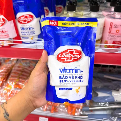 Hình ảnh Nước Rửa Tay LIFEBUOY Sữa Dưỡng Ẩm Túi 400g - Túi Xanh Dương trong bộ sưu tập lifebuoy
