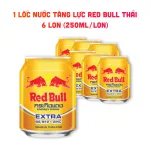 Nước Tăng Lực RED BULL Thái Lan Lốc 6 Lon (250ml/Lon)