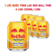Nước Tăng Lực RED BULL Thái Lan Lốc 6 Lon (250ml/Lon)