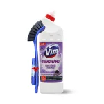 Nước Tẩy Bồn Cầu Vim Màu Tím 880ml - Chai Khử Mùi Bồn Cầu Diệt Khuẩn Siêu Sạch Tiết Kiệm (Tặng 1 Cây Cọ Bồn Cầu)