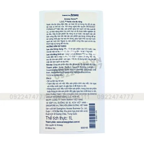 Nước Tẩy Rửa Đa Năng L.O.C Amway Home Dung Tích 1 Lít Chính Hãng
