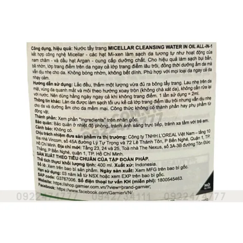 Vì sao công thức Micellar kết hợp dầu cần được lắc đều? — Nước Tẩy Trang Garnier Màu Vàng