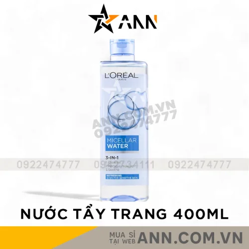 Sỉ nước Tẩy Trang Loreal Paris Xanh Nhạt Tươi Mát Micellar Water Refreshing 400ml