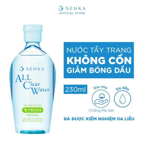 Nước tẩy trang không cồn: hiểu đúng lựa chọn Senka Fresh
