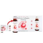 Nước uống collagen Sakura 500ml, hộp 10 lọ