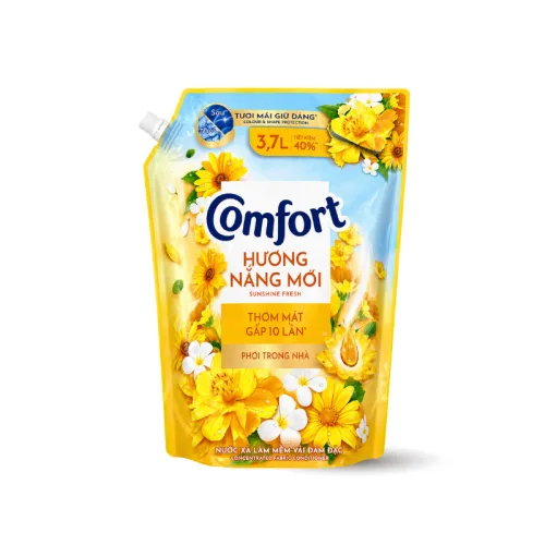 Nước Xả Vải COMFORT Hương Nắng Mới Phơi Trong Nhà 3,7 Lít - Túi Vàng phù hợp để tham khảo khi chọn COMFORT