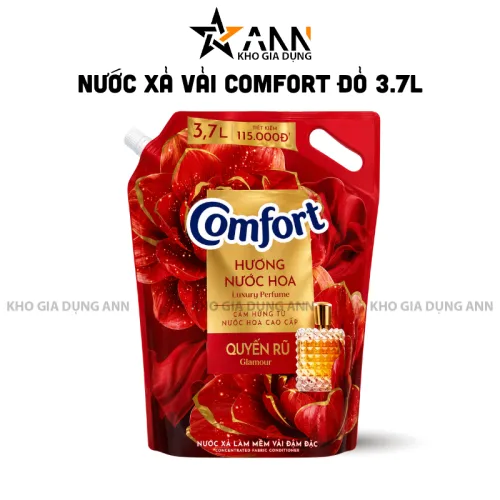 Nước Xả Vải COMFORT Hương Nước Hoa Quyến Rũ 3,7 Lít - Túi Đỏ