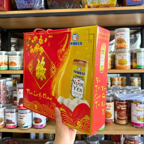 Nước Yến Ngân Nhĩ - Nước Yến Tribeco Phúc Lộc An Khang 1.14L (6 Lon x 190 ml)
