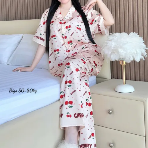 Đồ Bộ Ngủ Nữ - Đồ Bộ Tay Ngắn Quần Dài Họa Tiết Hoạt Hình Dễ Thương Mặc Mát Thoải Mái Big Size 50–80kg