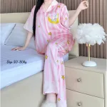 Đồ Bộ Ngủ Nữ - Đồ Bộ Tay Ngắn Quần Dài Họa Tiết Hoạt Hình Dễ Thương Mặc Mát Thoải Mái Big Size 50–80kg