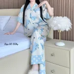 Đồ Bộ Ngủ Nữ - Đồ Bộ Tay Ngắn Quần Dài Họa Tiết Hoạt Hình Dễ Thương Mặc Mát Thoải Mái Big Size 50–80kg