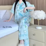 Đồ Bộ Ngủ Nữ - Đồ Bộ Tay Ngắn Quần Dài Họa Tiết Hoạt Hình Dễ Thương Mặc Mát Thoải Mái Big Size 50–80kg