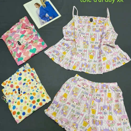 Đồ bộ nữ 2 dây vài tole quần đùi