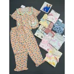 Đồ Bộ Nữ Áo Cổ Sen Tay Ngắn Quần Dài Họa Tiết Đáng Yêu Vải Cotton Hàn Mịn Mát Size 45-62kg