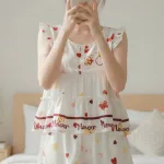 Đồ bộ nữ áo tay cánh tiên quần đùi chấm bi HT-95239
