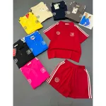 Đồ Bộ Nữ Áo Thun Có Cổ Tay Ngắn Quần Đùi Sọc Thể Thao Năng Động Size 45-62kg