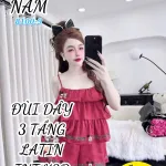 Đồ bộ nữ đùi dây latin 3 tầng BN-81009