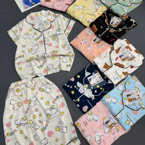 Đồ bộ nữ mặt nhà pijama tay ngắn quần lững nhiều size MT-9579