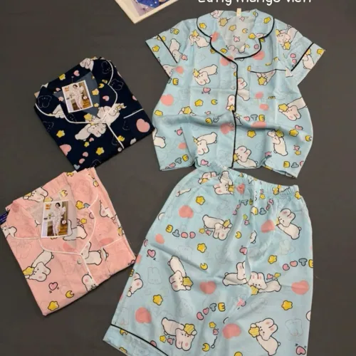 Đồ bộ nữ mặt nhà pijama tay ngắn quần lững nhiều size MT-9579
