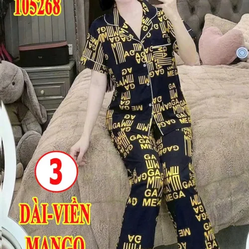 Đồ bộ nữ pijama tay ngắn quần dài mango