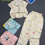 Đồ bộ nữ pijama tay ngắn quần dài vải mango MT-05768