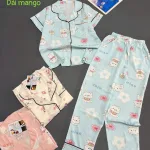 Đồ bộ nữ pijama tay ngắn quần dài vải mango MT-05768