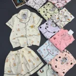 Đồ bộ nữ pijama tay ngắn quần đùi vải cotton hàn MT-951026
