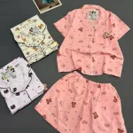 Đồ bộ nữ pijama tay ngắn quần đùi vải cotton hàn MT-951026