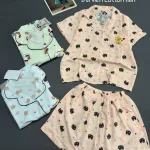 Đồ bộ nữ pijama tay ngắn quần đùi vải cotton hàn MT-951026