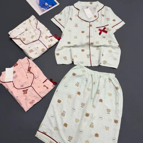 Đồ bộ nữ pijama tay ngắn quần lững