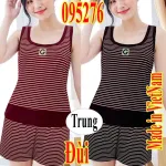 Đồ bộ nữ sát nách quần đùi thun borip TS-95276